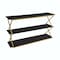 Armen Living Westlake 3-Tier Dark Brown Console Table with Brushed Gold Legs LCWLCNBRGLD - alternate 1